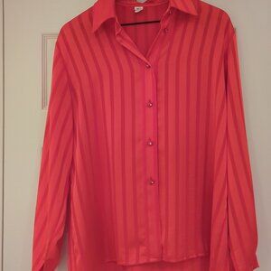 Vintage Woman's Italian Women's Blouse Coral Medium